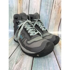 Keen Reno Waterproof Boot Grey Soft Toe Size 8 Utility Lace Up Tradeswomen